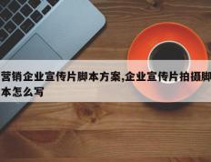 营销企业宣传片脚本方案,企业宣传片拍摄脚本怎么写