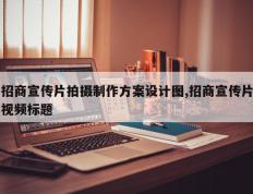 招商宣传片拍摄制作方案设计图,招商宣传片视频标题